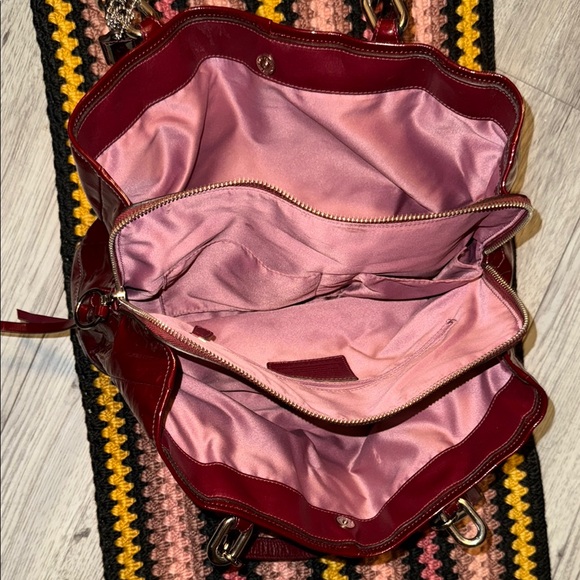 Coach Patent Leather Red Vintage Tote - Picture 7 of 13